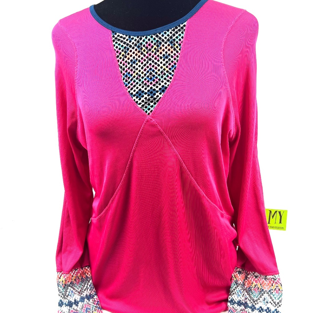 Lucky in Love Pretty in Ink Think Ink Size L - Pink Long Sleeve Top